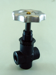 Stop valve for pressure gauges
